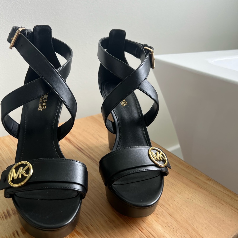 Michael Kors Black Strappy Sandals